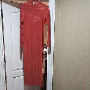 HYFVE Long Sleeve Red Dress